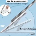 Set mop profesional Macvi® cu galeata si functie de autostoarcere din plastic si metal pentru podele - imagine 3