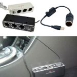 Incarcator Auto Bricheta, Macvi®, 1 x USB, 3x Extensii Bricheta, Quick Charge, Compatibil 12-24V, Protectie Impotriva Supraincalzirii, LED, Negru - imagine 6