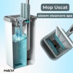 Set mop profesional Macvi® cu galeata si functie de autostoarcere din plastic si metal pentru podele - imagine 4