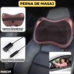 Perna de Masaj Electrica Macvi® pentru Gat si Spate cu Functie de Incalzire, 12V si 220V, 2 Capete de Masaj si 4 Bile Rotative, Relaxare si Vindecare - imagine 4