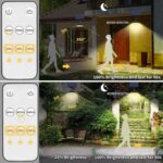 Lampa Solara Macvi® cu LED, Senzor de Miscare, Telecomanda, IP65, 60 LED-uri, Alb Cald, 30W, pentru Gradina si Curte - imagine 3