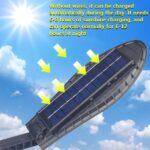 Lampa stradala cu incarcare solara Macvi®, LED 60W, control de la distanta, senzor de miscare, model W788B-6, culoare neagra, eficienta si economica pentru iluminatul exterior - imagine 3