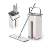 Set mop profesional Macvi® cu galeata si functie de autostoarcere din plastic si metal pentru podele