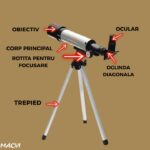 Telescop Astronomic Macvi® F36050 cu Tub Metalic si Lentile Optice Ideal pentru Observatii Lunare, Planetare si Natura, Trepied Inclus - imagine 3