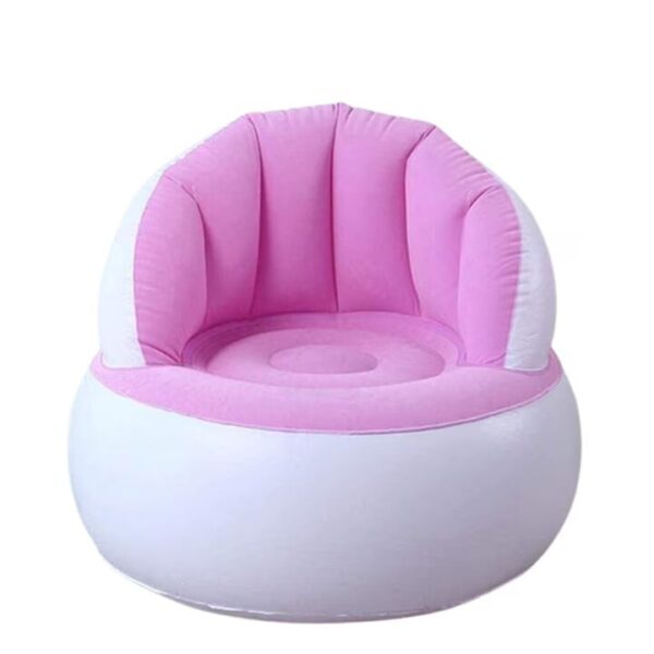 Scaun gonflabil confortabil cu pompa inclusa, design modern, dimensiuni 85x70 cm, ideal pentru interior si exterior, roz