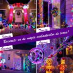 Instalatie Luminoasa LED de Craciun Macvi® pentru Interior si Exterior, 100M, LED, Multicolor, Rezistenta la Ceata - imagine 6